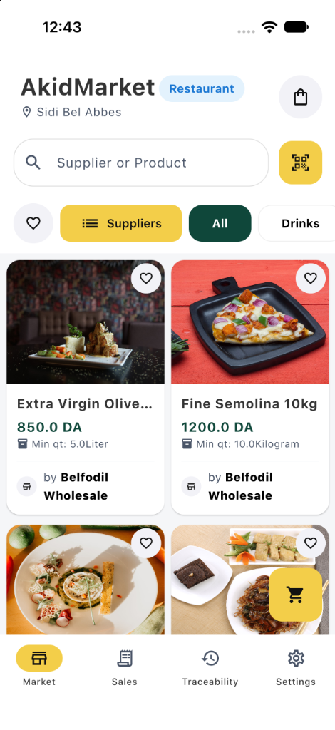 AkidMarket Mobile Application Screenshot